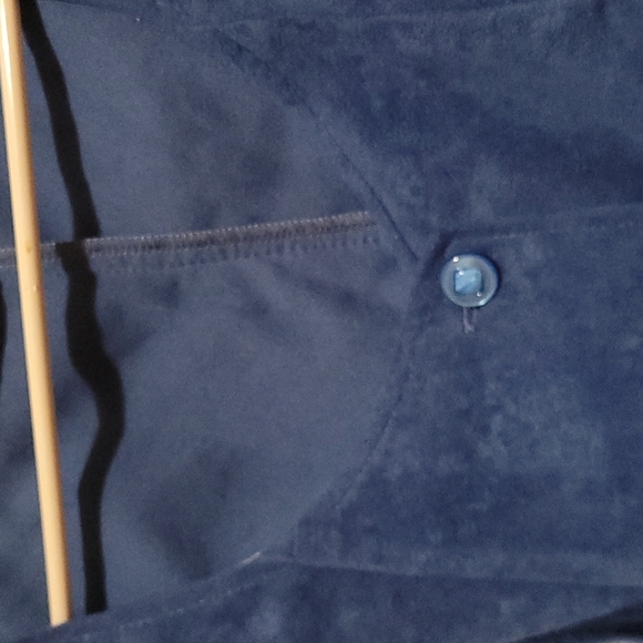 Blue vintage velvet vest - Picture 3 of 6